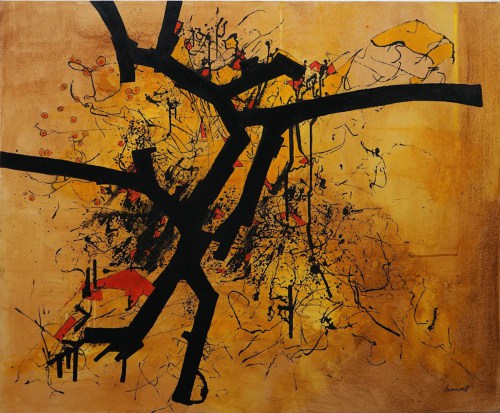 Acryl, Öl, Erde auf Leinwand; 100 x 120 cm, 2007