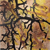 Acryl, Öl, Erde auf Leinwand,150 x 150 cm, 2018