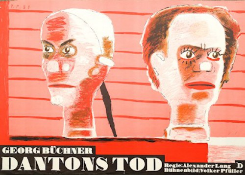 Theaterplakat Volker Pfüller Dantons Tod